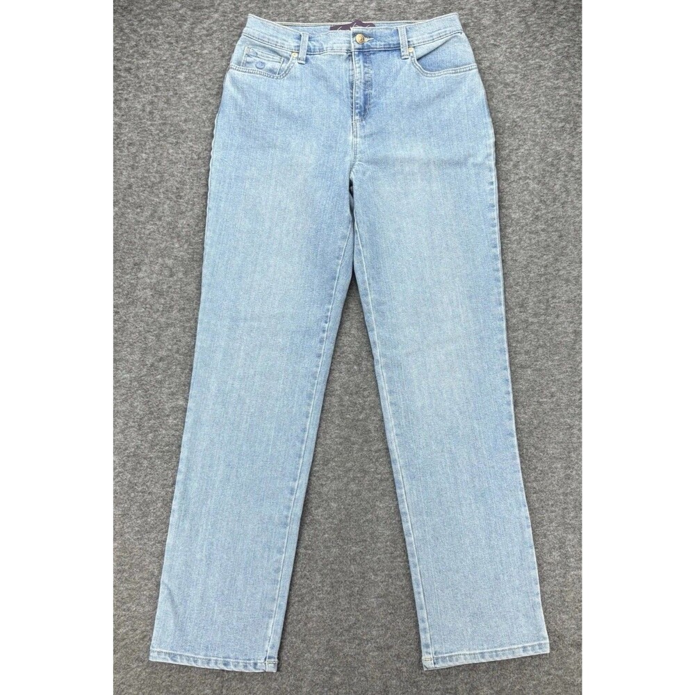 Gloria Vanderbilt Amanda Jeans Womens 6 Light Wash Classic Fit Tapered 28 Inseam